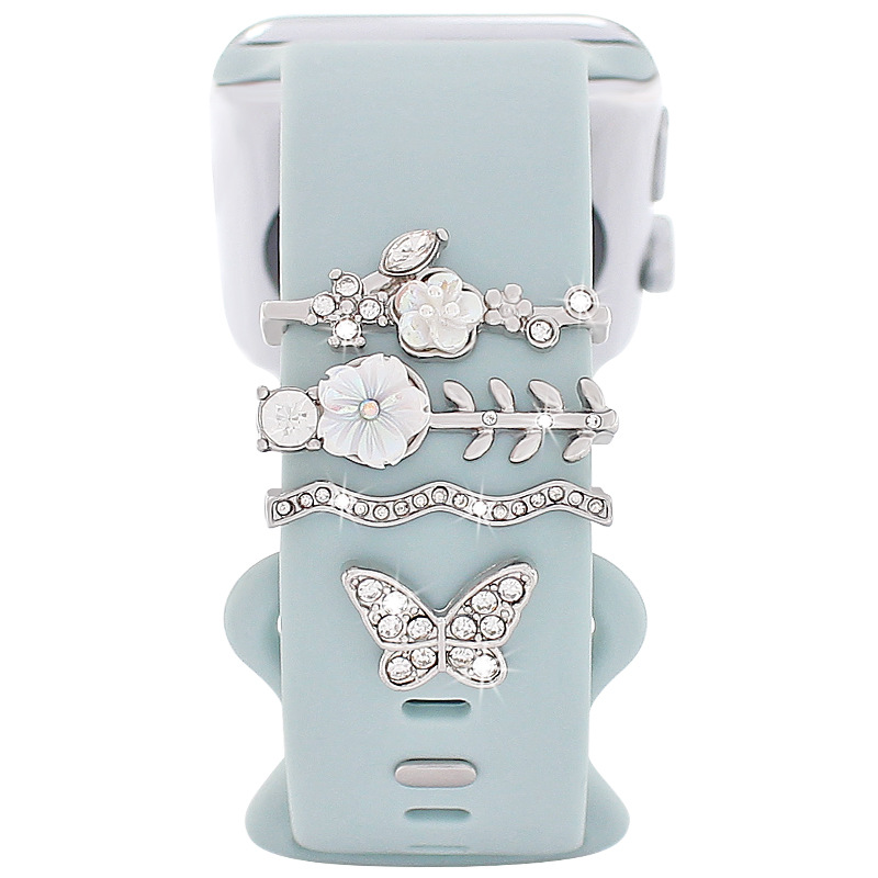 Simple Style Style Simple Style Flower Butterfly Metal   Watch Strap