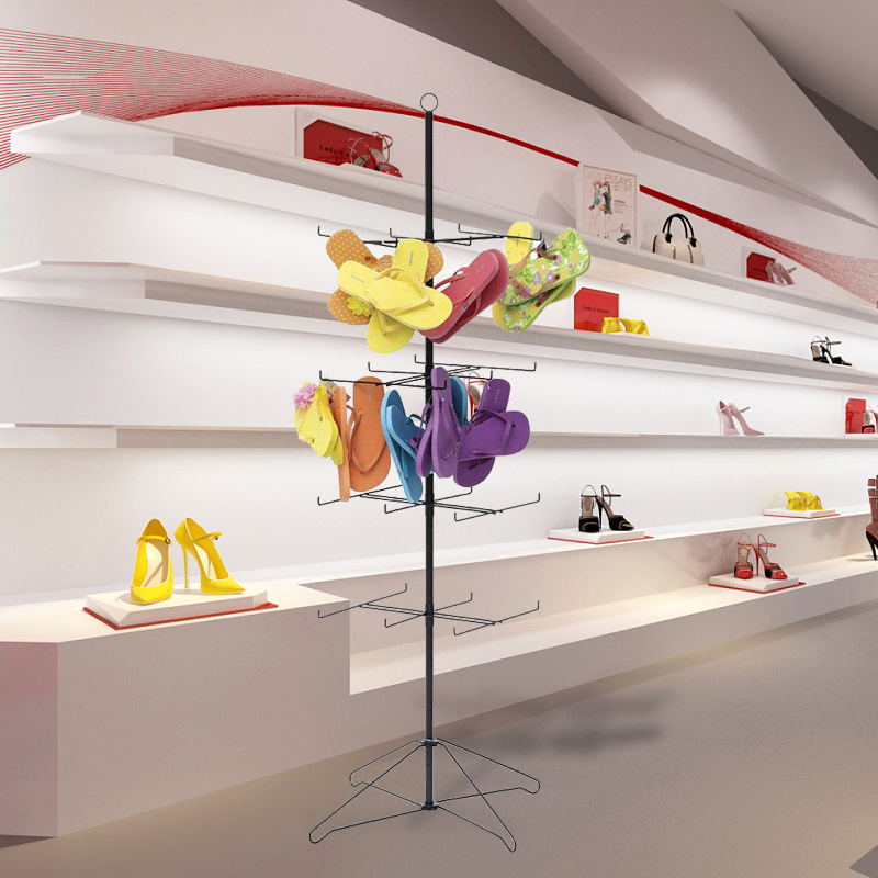 源头工厂超市货架可旋转挂钩金属铁艺袜子衣帽展示架一品多用架