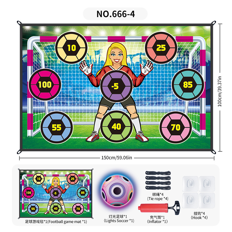 666 - 4d 1 metro * 150 almohadillas de fútbol de una sola pelota con iluminación de 0,54 kg