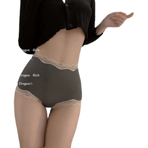 [Tummy Control Expert] Retro High Waist Belly Controlling Lace Panties Sexy Panties Pure Desire Menstrual Pants Girls’ Pants