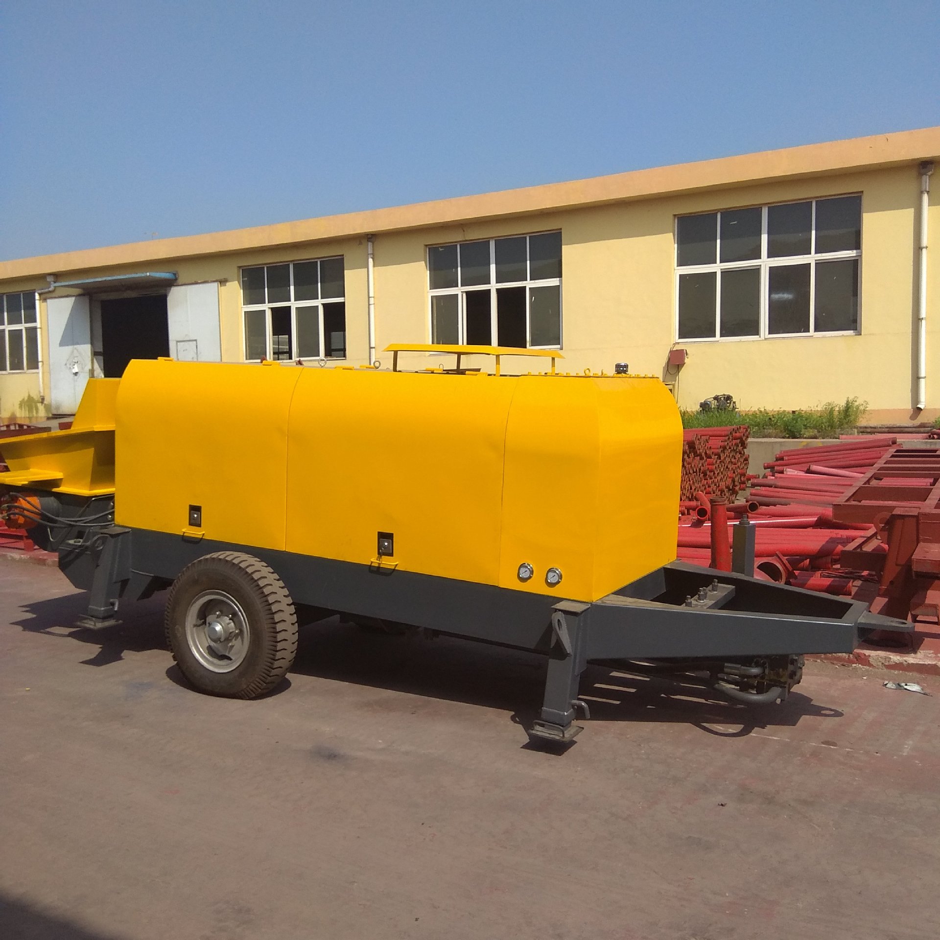 强制搅拌输送一体机.车载式搅拌输送泵车.HBTS40地泵 混凝土拖泵