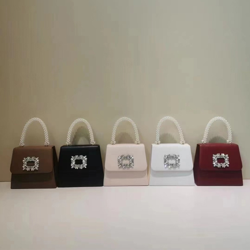 Water Diamond 2023 New and Popular Pearl Handbag, Premium Chain Small Bag, Women's Crossbody Bag_voghion.com