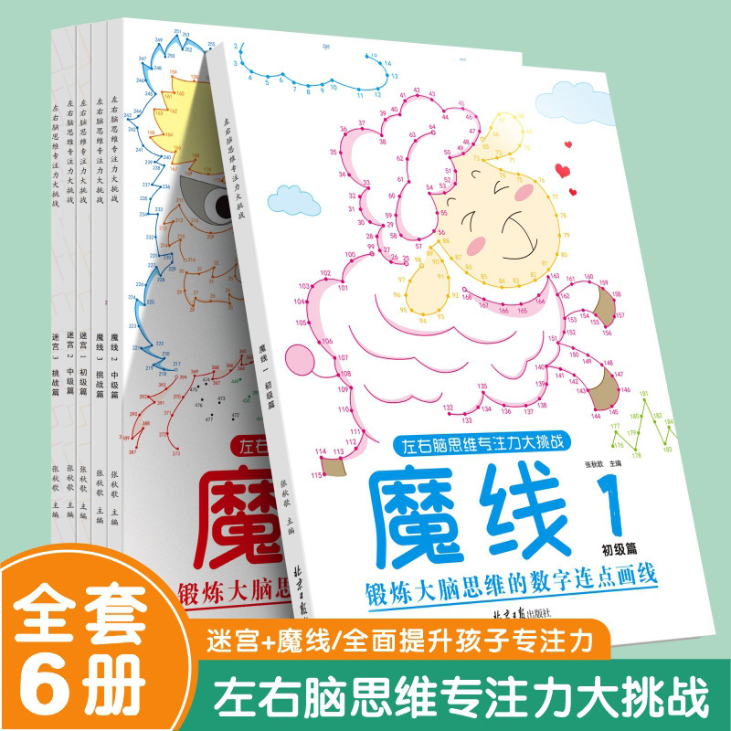Magic Line Drawing Book for Babies and Young Children, Attention Training Tool for Elementary School Students, Attention Drawing
