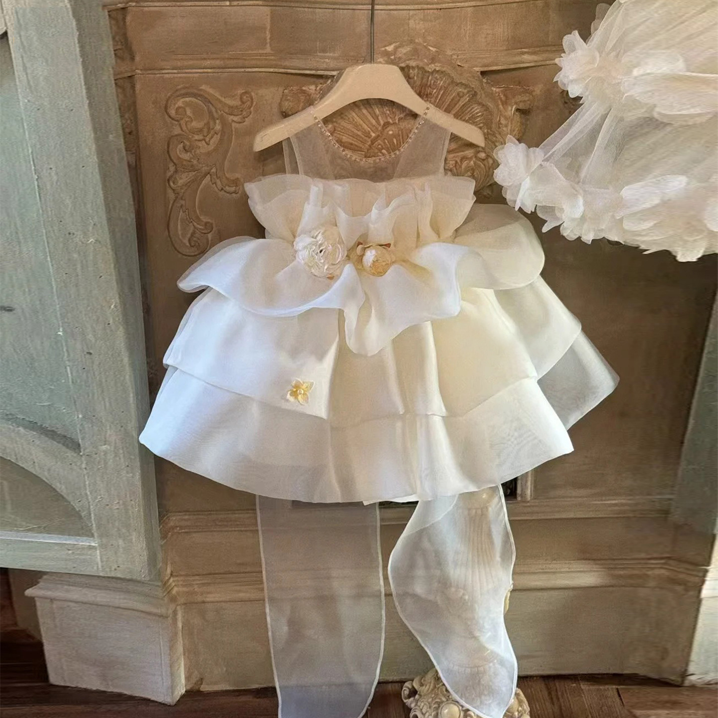 Prinzessin Tüllkleid Für Mädchen Festliches Blumenmädchen Kleid_voghion.com