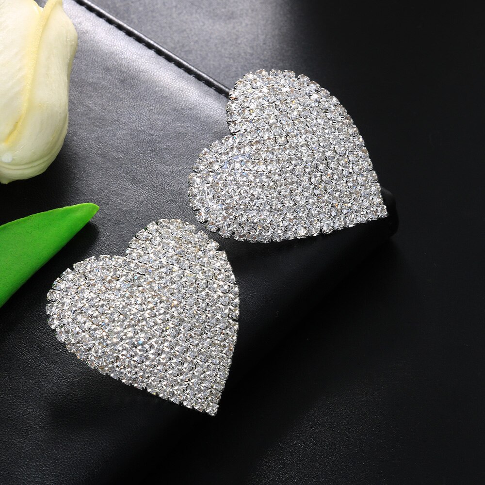 Cross-border europeo y americano en forma de corazón rhinestone pecho pegatinas mujeres sexy completo diamante simple pecho adornos pecho pegatinas 05