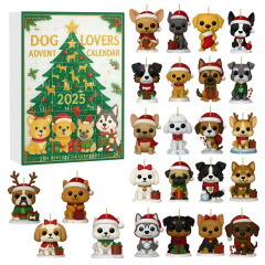 跨境Dog Lovers Advent Calendar 爱狗人士 圣诞盲盒 圣诞树挂饰