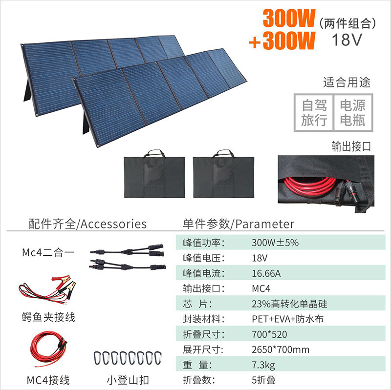 Солнечная панель Jianchen 600W 18V (комби)