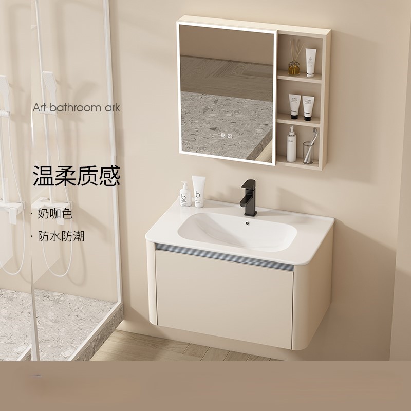 Cajón de abeja de aire de crema gabinete de baño cerámica pequeña casa en una bañera lavabo lavabo
