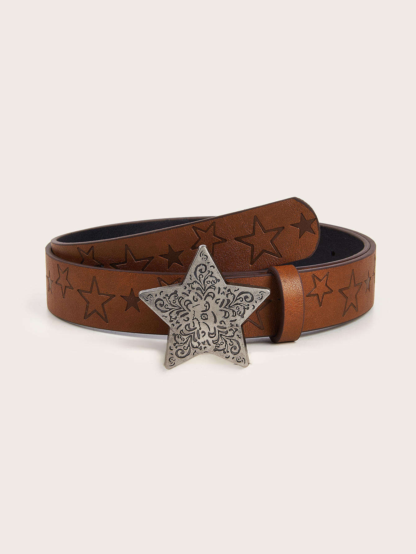 Belt Classification Retro Star Pu Leather Alloy Women's Leather Belts