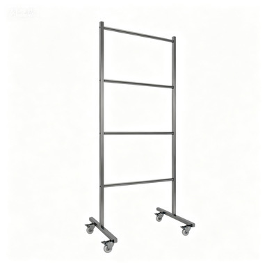 Tienda de ropa de acero inoxidable móvil multicapa percha de ropa estante de almacenamiento de piso de gran capacidad percha de pantalones para hombres y mujeres percha de ropa de almacén image 5