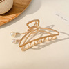 Metal advanced elegant shark, hairgrip, crab pin, brand big hair accessory, high-quality style, South Korea