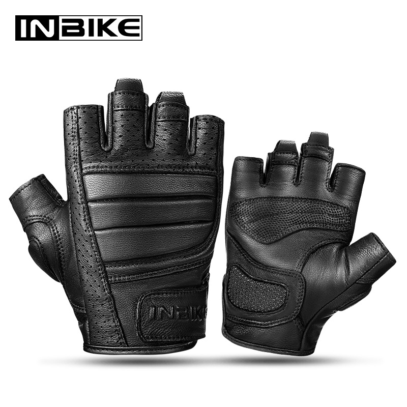 INBIKE 남성용 오토바이 장갑 봄과 여름 반 손가락 통기성 방수 충격 흡수 승마 장갑 야외 스포츠 CM205