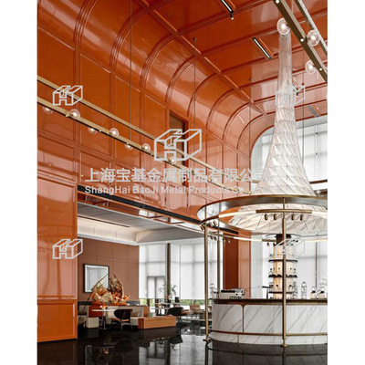 Stainless steel Pillar partition Hotel backdrop Container handling Ceiling decoration Aluminum panel decoration