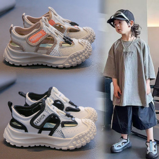 Children's Sandals Boys 2025 New Summer Girls Summer Hollow Baby Boy Sandals Baotou Sandals Beach Shoes