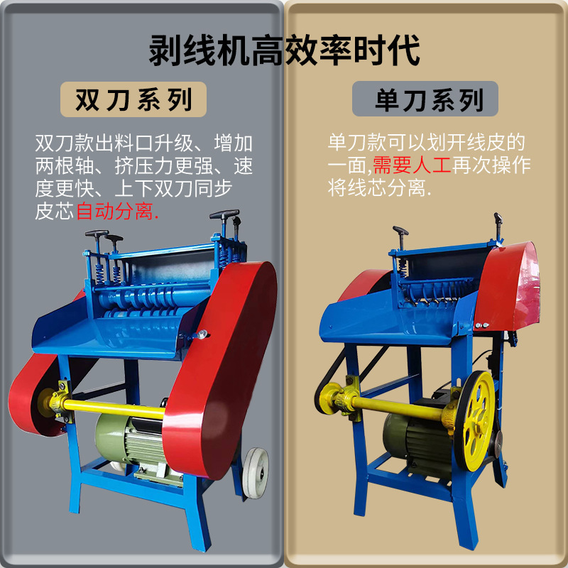 máquina de descascar alambre eléctrico automático de desechos de alambre de cobre doméstico de desechos de cable de descascar alambre eléctrico pequeño descascar Guanglong