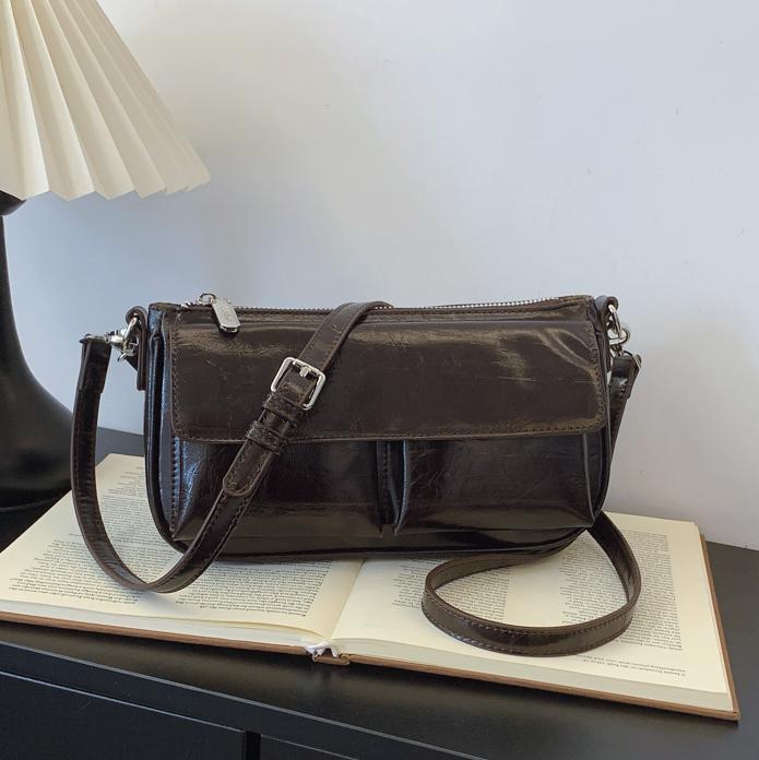 Retro versátil bolso de mujer 2025 nueva moda simple bolso de hombro casual nicho bolso de diseño de moda