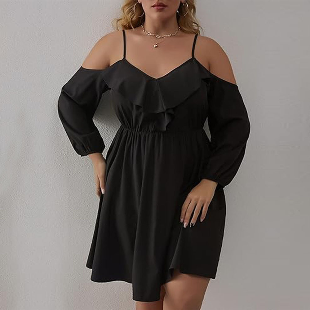 Plus Size Women Sexy Office Dress Autumn Winter Waist Controlled Slim Fit Slimming Midi Dress | FondMart Plus Size Women Sexy Office Dress Autumn Winter Waist Controlled Slim Fit Slimming Midi Dress | FondMart