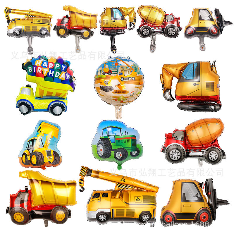 Cross -border new product crane excavator boys theme birthday…
