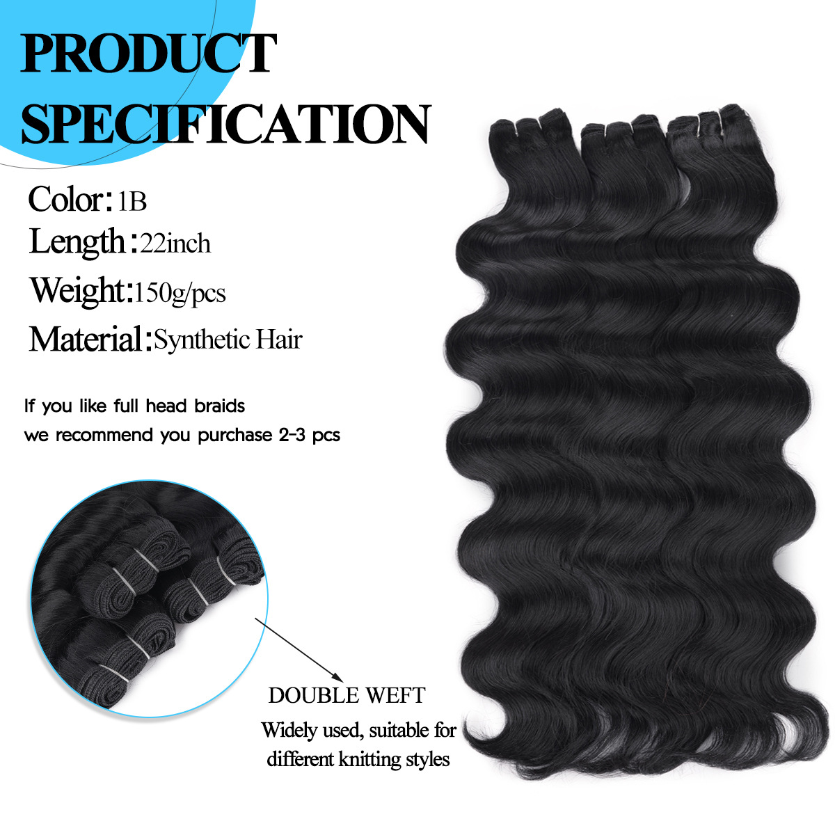 Perucas de seda de alta temperatura importadas, cortinas de cabello de fibra sintética, cortinas de cabello, extensiones de cabello image 3