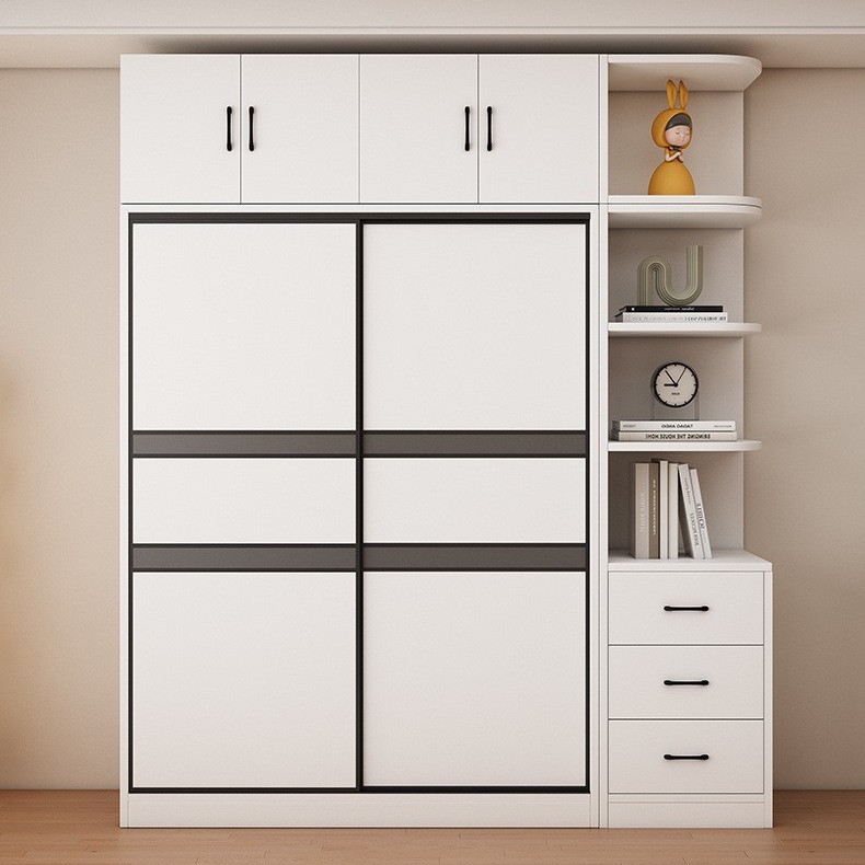 Ao Yimai Solid Wood Wardrobe Home Bedroom 60 Deep Rental Room Wardrobe with sliding door Simple Storage Cabinet Wardrobe