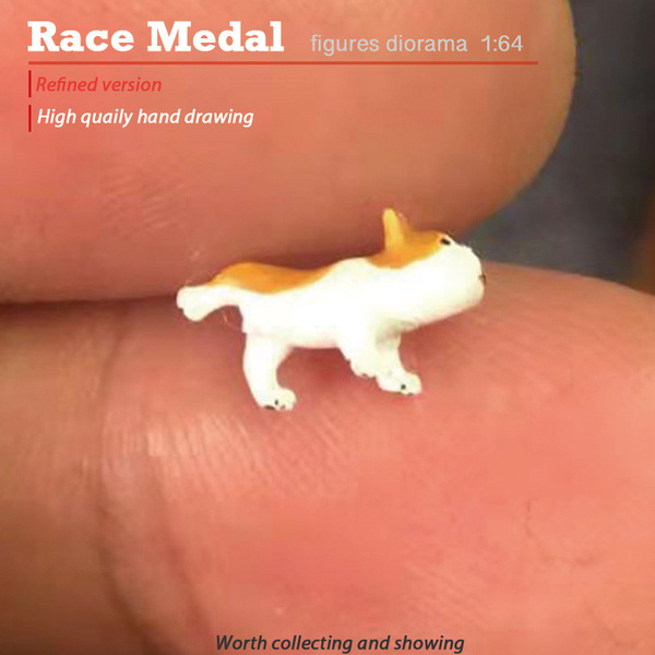 Racemedal1/64 Pet Dog Model Model Model Scenario Carabradi Teddy…