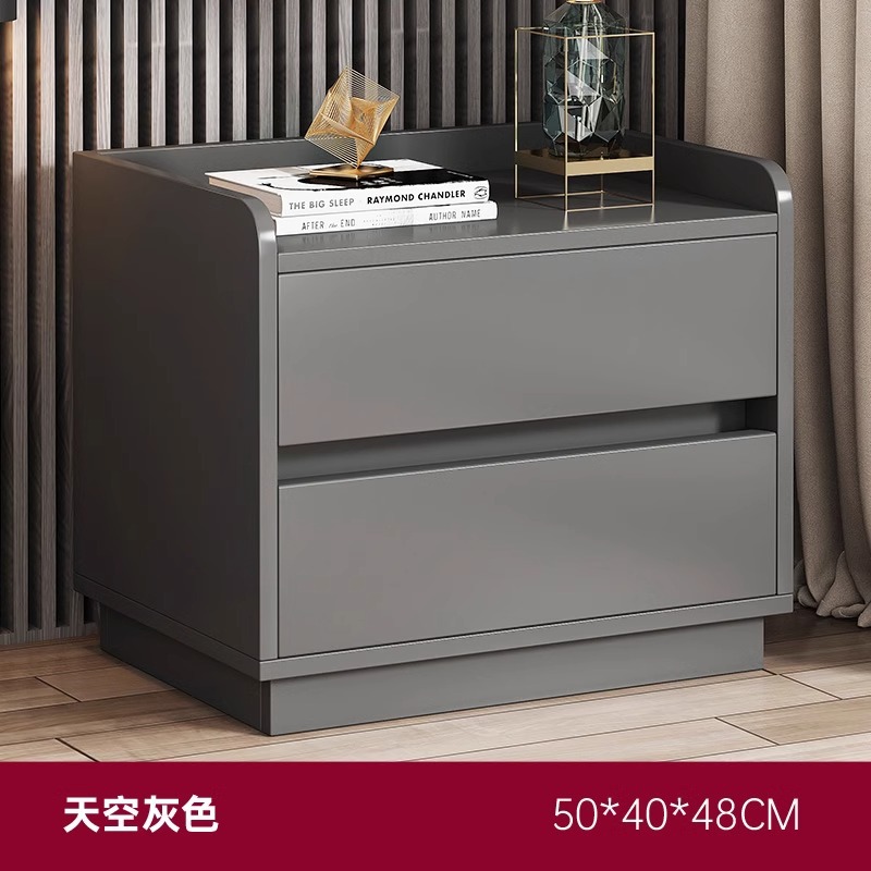 Mesita de noche pequeña, simple, moderna, armario de almacenamiento, dormitorio doméstico, armario lateral de noche, lujo ligero, estante de mesita de noche de alta gama