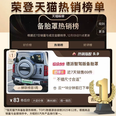 Suitable for the Fangchengbao 5 spare tire cover modification, smart driving version rear tire shell, stainless steel appearance, off-road tailgate accessories (Spare wheel cover) - equation-leopard-5-our-spare-tire-cover-is-featured-on-tmalls-list-quality-guaranteed-shop-with-peace-of-mind
