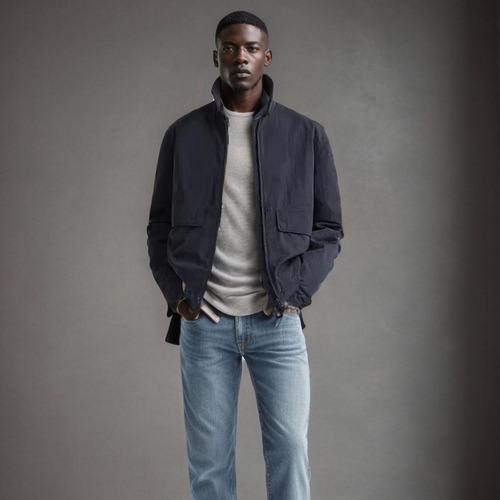 Spring and Autumn Independent Website Jacket Coat, Lapel Solid-Color Jacket with Large Pockets