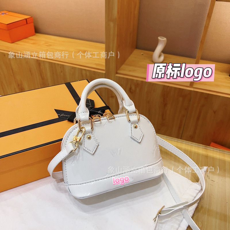2025外贸新款亮面老花贝壳包百搭单肩斜挎包韩版女士手提小包批发|undefined
