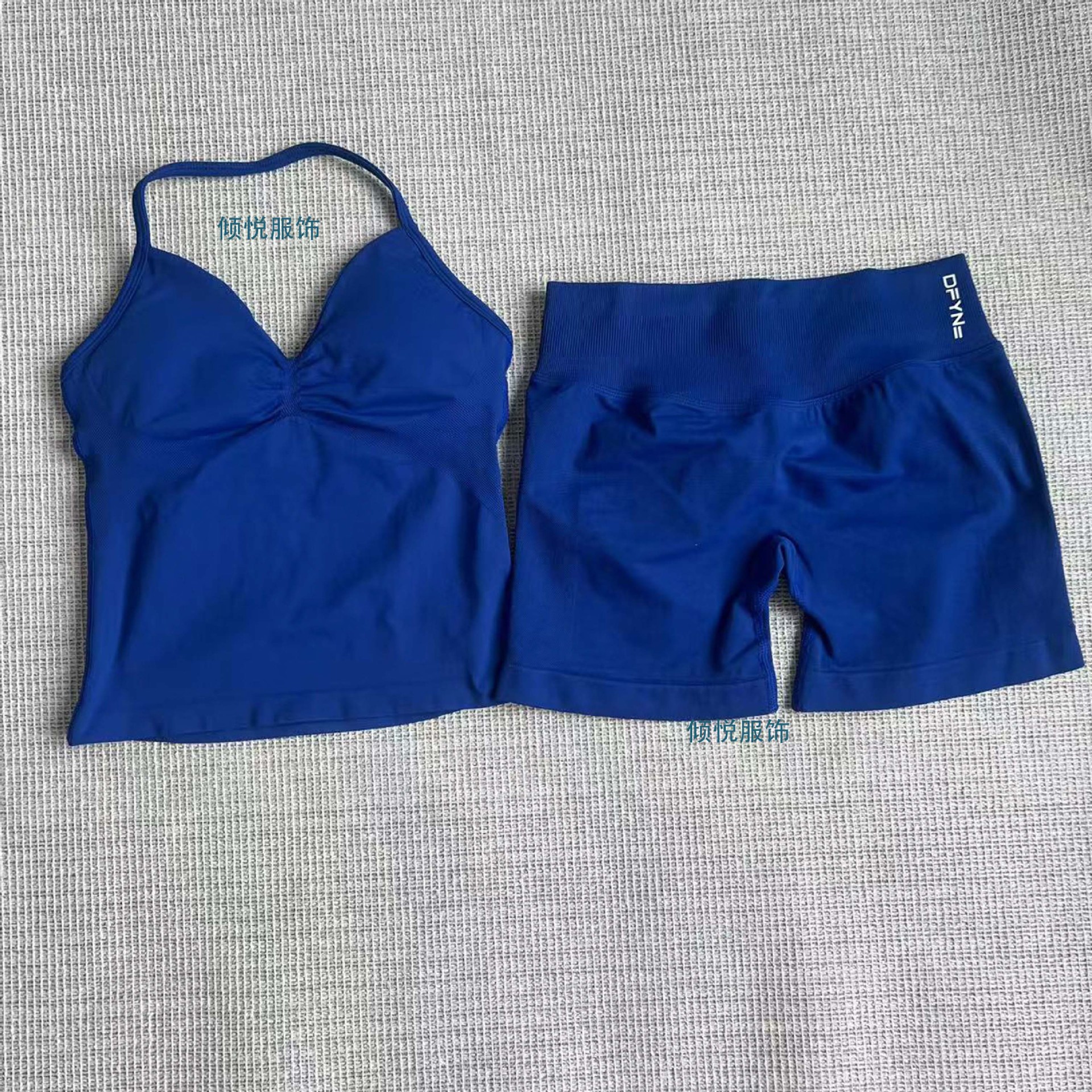 AliExpress venta caliente DFYNE nuevo fitness yoga traje deportivo chaleco halter sujetador pantalones cortos traje mujer