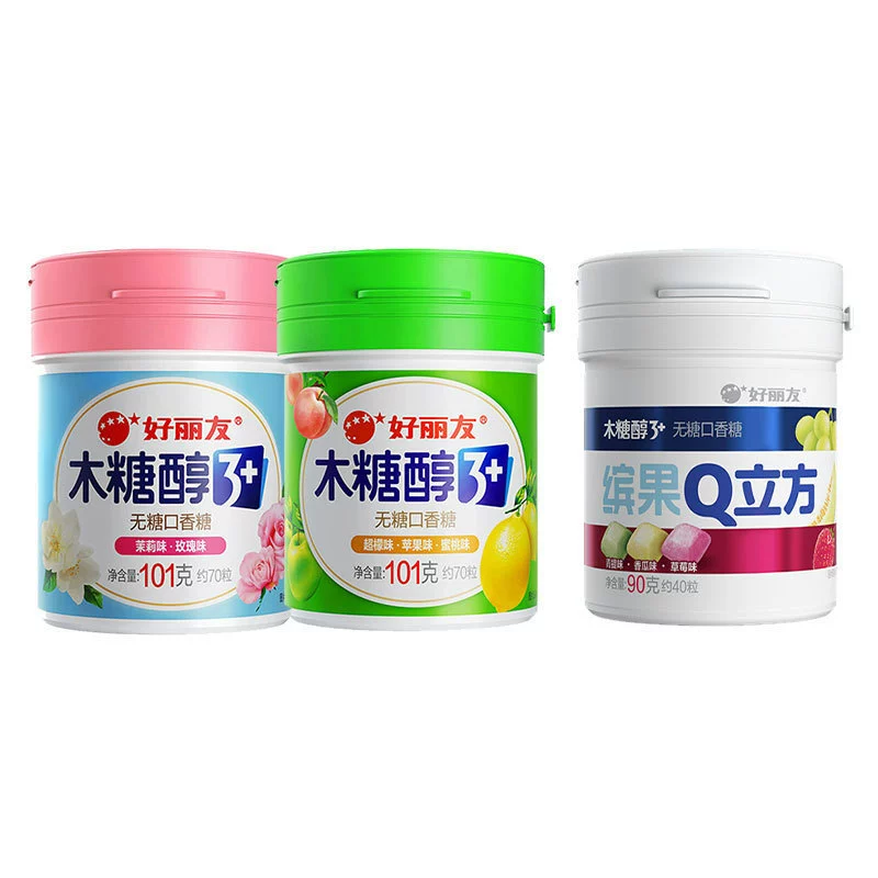 Безсахарная жевательная резинка Orion Xylitol 3+, портативная жевательная резинка для свежего дыхания, пузырёвая резинка, группа древесины