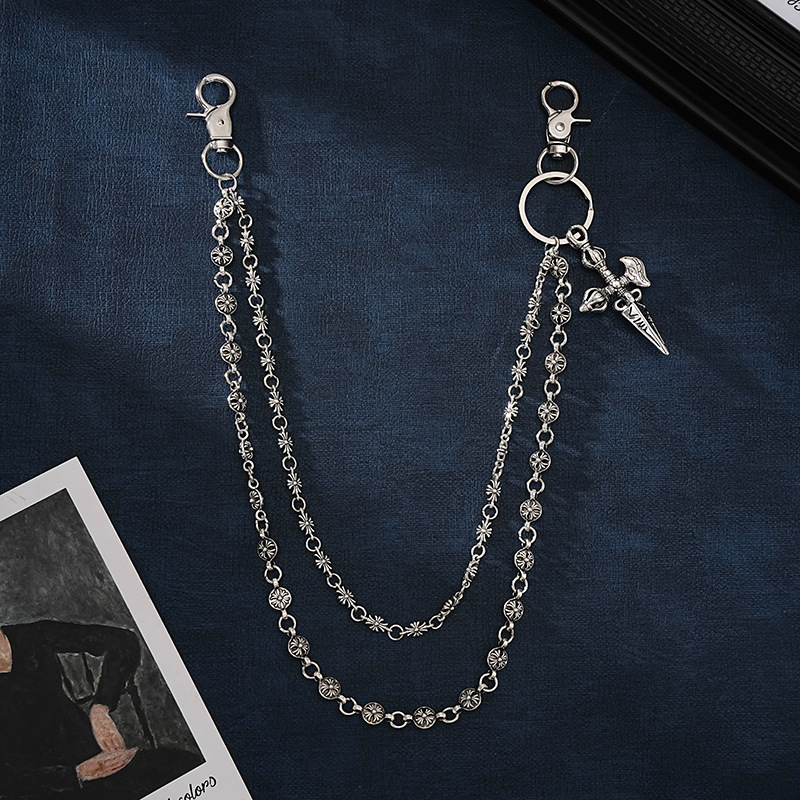 Crodo Element Pants Chain Bag Hanging Chain Sword Ball Bead Cross Waist Chain Lobster Clasp Pendant Jeans Chain