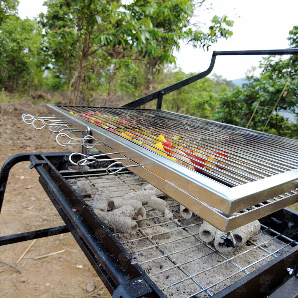 Parrilla de barbacoa al aire libre de venta directa de fábrica, barbacoa de barbacoa para acampar en el hogar, parrilla de patio al aire libre europea y americana reversible