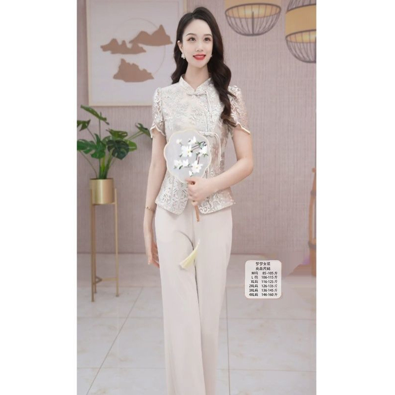 新中国風職業スーツ女性夏2025新型ファッション洋気貴夫人ブランド2点セット|undefined