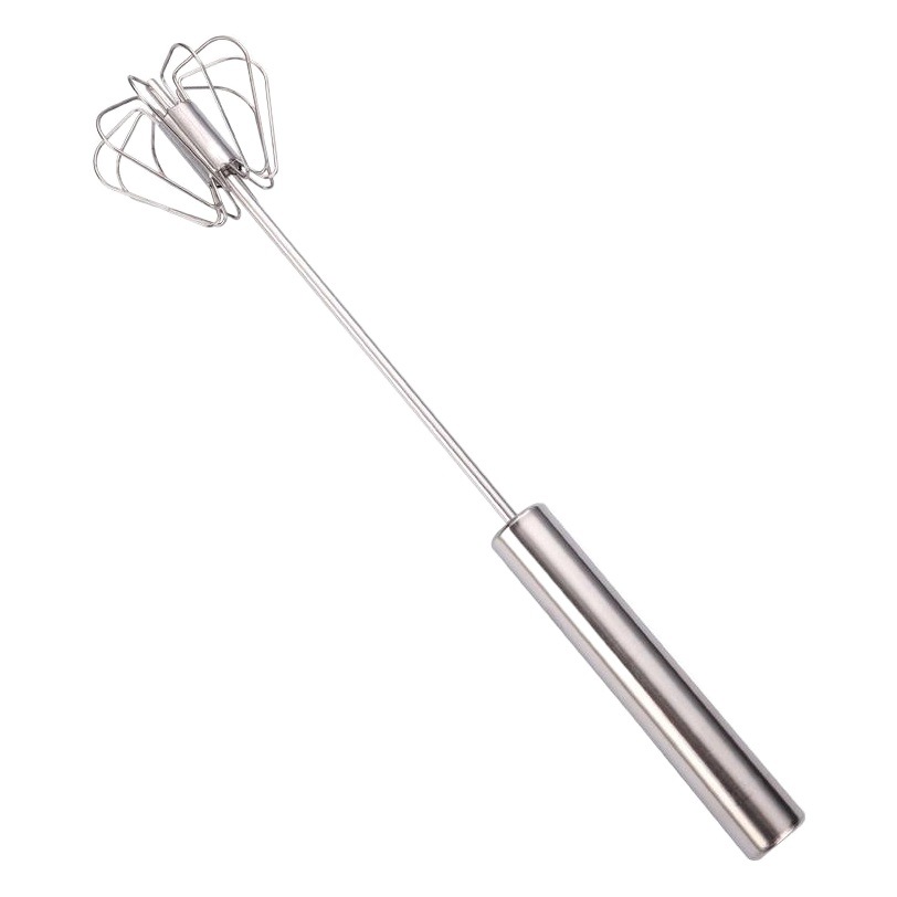 Stainless Steel Semi-automatic Egg Beater Household Kitchen Manual Pressing Cream Beater Egg Beater
