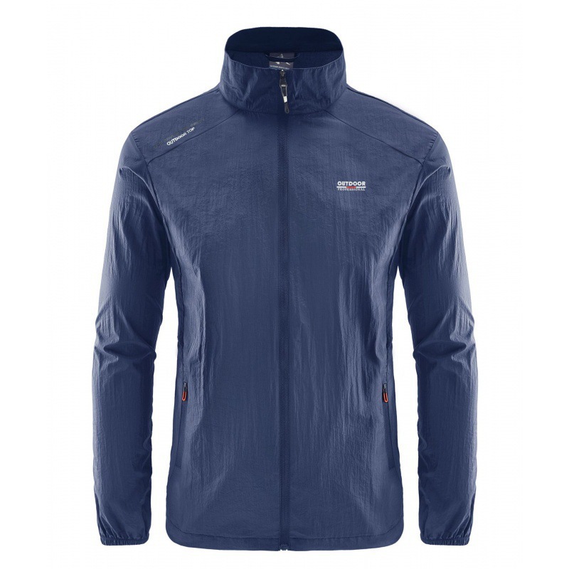 2022 chaqueta de cuello vertical de verano hombre delgada ropa de piel transpirable de mediana edad chaqueta deportiva de verano chaqueta de protección solar hombre