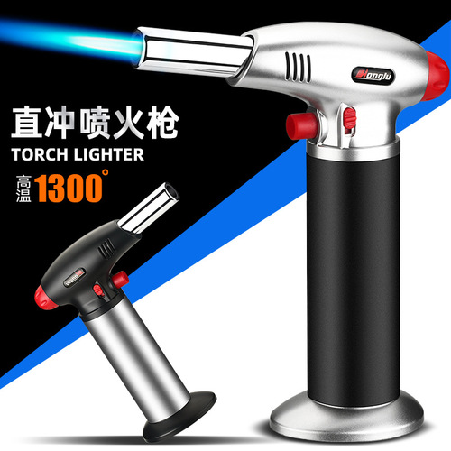 Manufacturer wholesale portable direct cigar flame gun welding gun barbecue lighter igniter ignition gun outdoor moxibustion