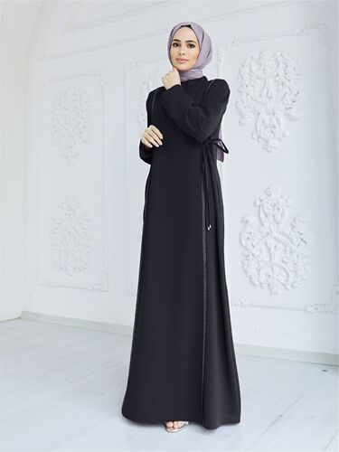 Women's Autumn/Winter New Fashion Elegant Tailored Back Buckle Waist Cinching Long Sleeve Dress Wholesale