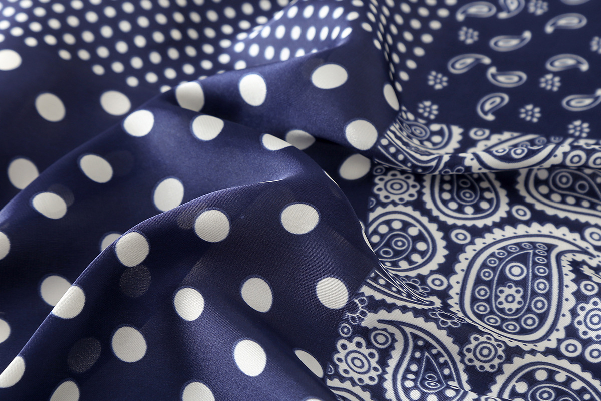 47g Weight Silk Scarf Classification Street, Shopping Occasion Polyester Material Geometric, Polka Dots Pattern Spring&Summer Season Women's Gender Elegant, Lady Style Women's Elegant Lady Geometric Polka Dots Polyester Silk Scarf 4
