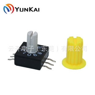 10*10MM Knob Switch 10 Gear Patch 3*3 Feet Coding Switch Rotary Switch with Knob Cap