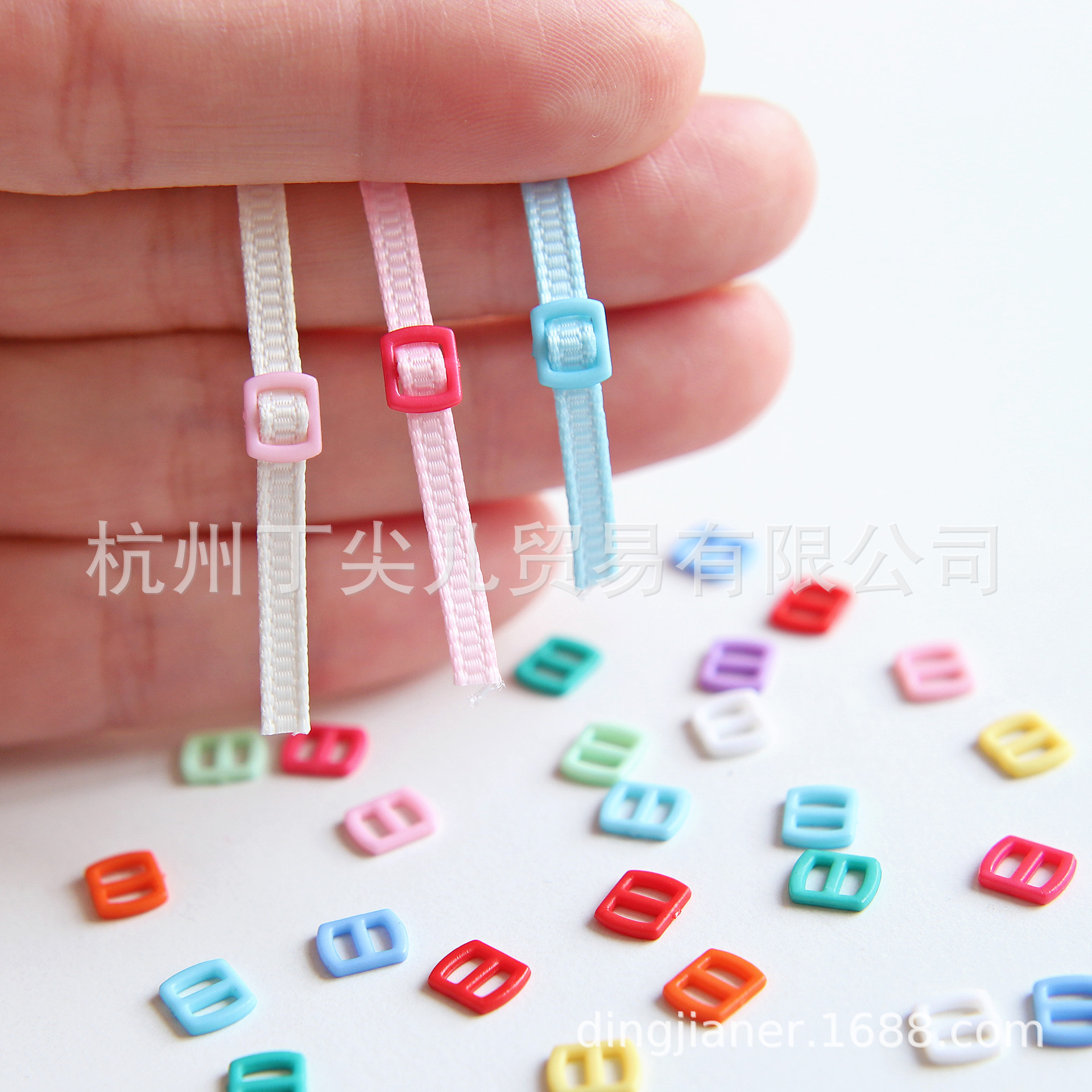 3mm内径迷你尼龙彩色皮带扣日字扣BJD小布玩具公仔娃衣服饰配件