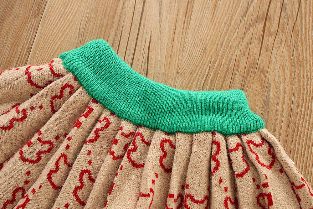 Pull pour enfants, nouvelle édition coréenne, Cardigan tricoté pour petite fille, ensemble deux pièces à la mode, automne/hiver 2022_voghion.com