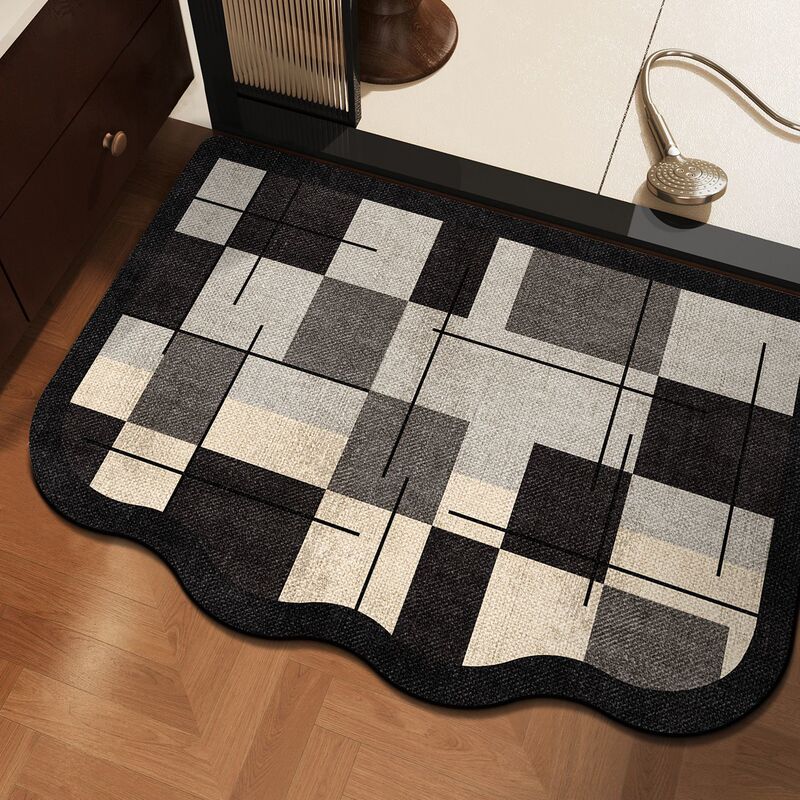 Temu Label-Style French Retro Diatomaceous Earth Bathroom Mat, Strong Water Absorption, Non-Slip Foot Mat, Dirt-Resistant and Wear-Resistant Mat Temu Label-Style French Retro Diatomaceous Earth Bathroom Mat, Strong Water Absorption, Non-Slip Foot Mat, Dirt-Resistant and Wear-Resistant Mat
