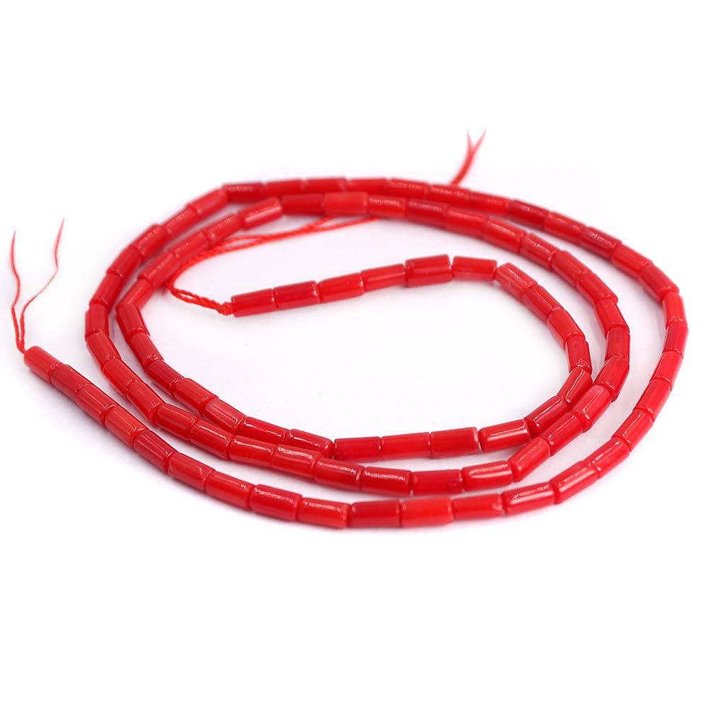 bamboo Coral loose beads 2x 4mm tube Red Sea bamboo jewelry accessories bracelet necklace semi-finished products