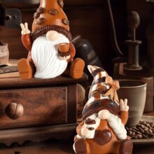 亚马逊新款咖啡店装饰品树脂小摆件侏儒小矮人工艺品摆件家居装饰