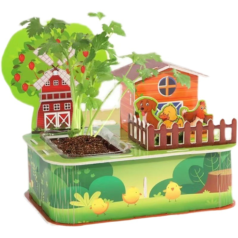 Una mini plantación de sol casa jardín botánico granja plantación de flores ecológica lección de biología científica juguete experimental