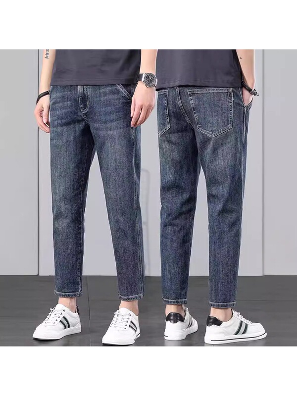 American Street Washed Old Fashionable Jeans Men's Spring and Autumn Straight Loose European and American High Street Vibe Style Long Pants