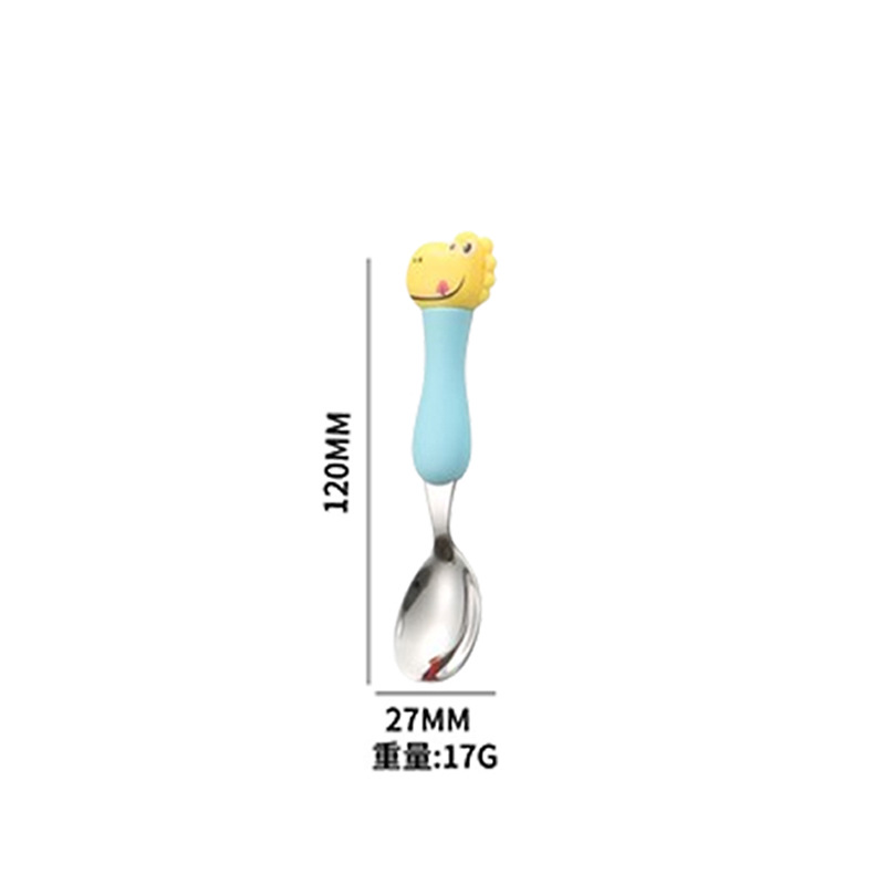 녹색 공룡 {작은} 304 스틸 스푼