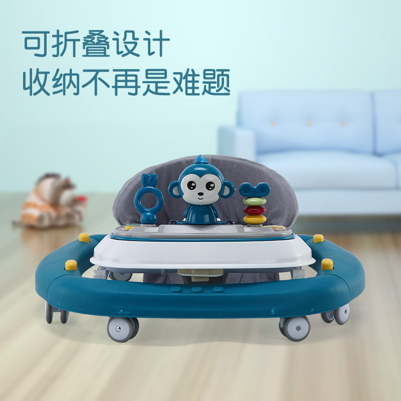 Caminillo para bebés con piernas anti-o, carro multifuncional anti-side, carro para bebés que se pueden sentar y empujar para conducir