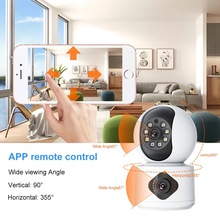 TUYA双目Camera手机WIFI无线360度旋转双向语音夜视移动侦测报警